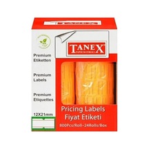 Tanex 12x21 6 Lı Motex Flo Turuncu Çizgili Etiket 12