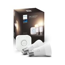 Philips HueW 9.5-75W Beyaz Akıllı Başlangıç Seti 2'li E27