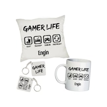 Gamer Life Isimli Kişiye Özel Oyuncu Hediye Seti