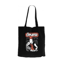 The Exploited on Stage Siyah Kanvas Bez Çanta Siyah