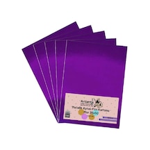 Mor 35x50 Metalik Aynalı Fon Kartonu 5 Adet 1 Paket Artlantis Aynalı Metalik Fon Kartonu