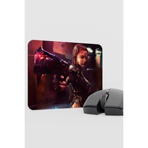 Dijital Savaşçı Kadın V3 22x18 Gaming Kauçuk Kaymaz Taban Mouse Pad Fare Altlığı