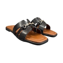 Pierre Cardin Düz Toka Detaylı Anatomik Bayan Terlik Siyah