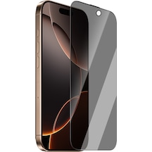 İphone Uyumlu 16 Plus Caseworld Crystal Shadow Serisi 0.15mm 3d Privacy Hayalet Cam Ekran Koruyucu Siyah