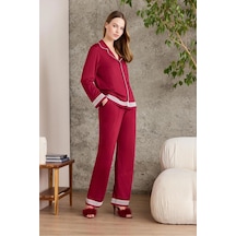 Pierre Cardin 2200 Kadın Uzun Kollu Gömlek Pijama Takımı-bordo Bordo Pierre Cardin 2200 Kadın Uzun Kollu Gömlek Pijama Takımı-bordo Bordo