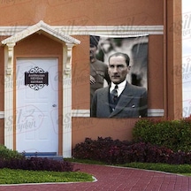 Gazi Mustafa Kemal Atatürk - Şık Takım Elbiseli - Modern Atatürk Poster Bayrağı 100x150 Cm 1