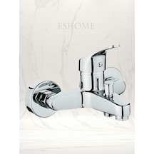 Elite Banyo Bataryası Musluğu Pirinç Gövde Sıcak Soğuk Çift Girişli Krom Seri Krom Gümüş
