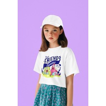 Sevbano Best Friends Forever Yazılı Süngerbob Ve Patrick Baskılı Unisex Ç Beyaz
