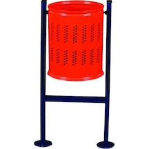 Profil Ayaklı Çöp Kovası Kırmızı
