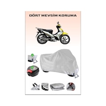Arora Ar 100-b İçin Arka Çanta Ve Kilit Uyumlu Gri Motosiklet Branda, Güvenli