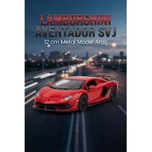Hobbiez Lisanslı Lamborghini Aventador Kapıları Açılabilir Model Diecast 1.36 Ölçek Metal Model Araç Kırmızı