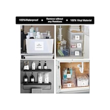 Banyo Etiketleri Çıkartmalar İsim Çıkartmaları Şampuan Vücut Yıkama Kremi Su Geçirmez Kendinden Yapışkanlı Dağıtıcı Etiketleri Siyah