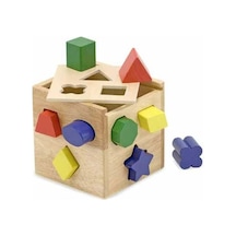 Melissa&Doug Ahşap Küp Şekil Bulmaca