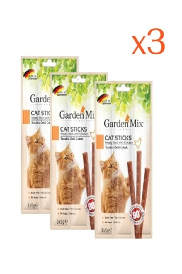 Gardenmix Garden Mix Tavuk Kedi Stick Ödül 3x5gr 3 Adet