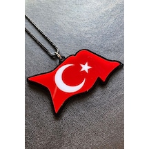 Türk Bayrağı Pleksi Dikiz Ayna Süsü - 174964782