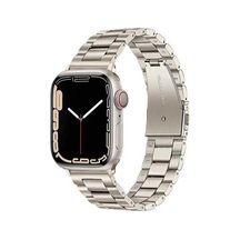 Apple Watch Ultra 49mm Uyumlu Metal Strap Kayış Kordon Krd-04 - Starlight - T24545
