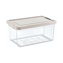 Kilitli Saklama Kabı Şeffaf Organizer Pp Plastik Gıda Saklama Kabı Kapaklı Buzdolabı Düzenleyici İstiflenebilir Çok Amaçlı Saklama Kutusu 9 Litre Çok Renkli