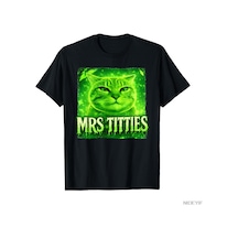 Flood Of Style Titties Komik Kedi Meme Grafik Kedi Severler T-shirt Erkekler Kadınlar Için % 100% Pamu Siyah