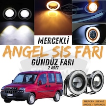 Fiat Doblo D1 2000-2005 Uyumlu Üniversal Mercekli Angel Sis Farı Metal Su Geçirmez 76 Mm Tur Halkalı Gündüz Farı Sis Farı 55693114