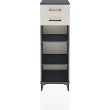 Arges Dolap 2 Raflı 2 Çekmeceli 44x30x134 Antrasit-aytaşı Antrasit