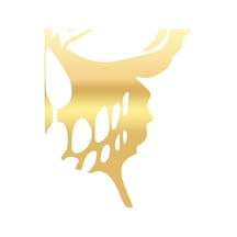 İskelet Kelebek Sticker 17x17 Cm Gold