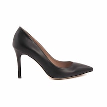 Kemal Tanca Deri Stiletto Kadın Klasik Ayakkabı 21761 Siyah