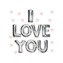 I Love You Folyo Balon Gümüş Renk 35 Cm Tdrtr 3