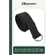Özel Seri Woo Yoga Yk-200 Yoga Kemeri Siyah Vücut Esneme Aktif