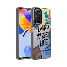 Xiaomi Redmi Note 12 Pro 4g Kılıf Vibe Desenli Kamera Yükseltili Mat Parmak İzi Tutmayan Silikon Pazarplus Seyahat