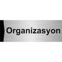 Organizasyon 10x20cm Gümüş Renk Metal Yönlendirme Levhası