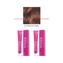 2 Li Set Premium 8.34 Açık Dore Bakır - Kalıcı Saç Boyası 2 X 50 G Tüp