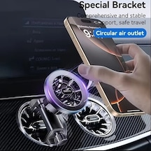 Xuweiwei Siyah 360 Derece Dönebilen Lüks Hava Çıkışı Telefon Tutucu Manyetik Sabit Dayanıklı Malzeme