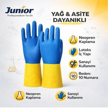 Jnr Kauçuklu Eldiven İş Eldiveni Yağ Ve Asite Dayanıklı Kimyasal Eldiveni 10no 12li