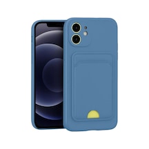 Newface Apple İphone 11 Kılıf Kelvin Kartvizitli Silikon - Mavi