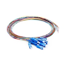 Premium Fiber Optik Pigtail Sc/pc Sm Sx 0,9mm 9/125 1 Core Ls0h 1,5 Metre 12 Color