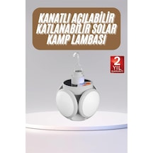 Zengemtx Katlanabilir Askılı Kamp Lambası 5 Kanatlı Pratik Güneş Enerjili