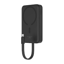 Baseus 20w 10000mah İphone Lightning Kablolu Ve Kablosuz Şarjlı Magsafeli Süper Hızlı Powerbank Siyah
