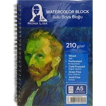 Mona Lisa A5 Sulu Boya Defteri 210 Gr Telli Çizim Defter