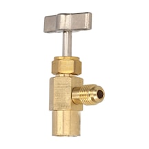 R134a Dağıtım Vanası Ac Soğutucu Şişe Açacağı, R134a 1/2'' Acme Erkek Ve 1/2'' Dişi Dişli Musluk Altın