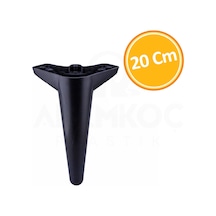 Cateksss Zirve Siyah Ayak 20 Cm - Tv Ünitesi, Koltuk Altı, Dolap Ayağı, Koltuk Mobilya Yükseltici - 15 Li Paket