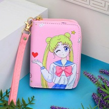 Sailor Moon Karikatür Kadın Kısa Cüzdan Kız Moda Bozuk Para Cüzdanı Cep Ai Xin Ai Xin Çok Renkli