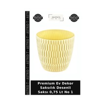 Premium Ev Dekor Saksılık Desenli Saksı 0,75 Lt No 1