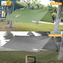 Haegs Tarp Gölgelik Tente, Taşınabilir Örtü Branda Çok İşlevli Outdoor Açık Hava Kamp Seyahat Tente Branda Güneşlik Karavan Tente Yan Çadır Gölgelik - 300x300 Cm - Yeşil