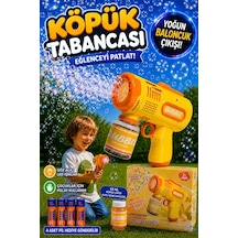 Pilli Işıklı Köpük Tabancası Baloncuk Tabancası Piller ve Baloncuk Likidi Hediyeli