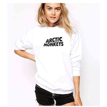 Arctic Monkeys Baskılı Beyaz Kadın Sweatshirt (534611215)