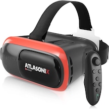 Atlasonix VR 3D Telefon İçin Sanal Gerçeklik Gözlük Kırmızı (İthalatçı Garantili)