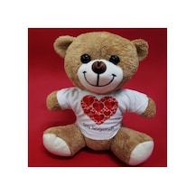 Herşeytrend Love Tişörtlü Peluş Ayıcık Tek Renk