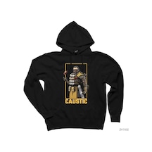 Apex Legends Caustic Siyah Kapşonlu Sweatshirt Hoodie Siyah