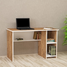 Kalenderdekor1 Kalender Dekor Avel 120 Cm Çalışma Masası Ave02 Beyaz  -  Meşe