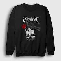 Presmono Unisex Raven Bullet For My Valentine Sweatshirt Siyah